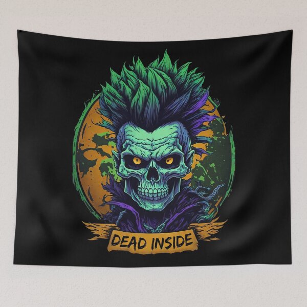 Item preview, Dead Inside Punk Vintage Skeleton designed and sold by MythicalSticker.
