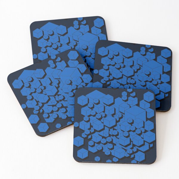 Item preview, 3D Cobalt blue Cubes  designed and sold by Amir Faysal.