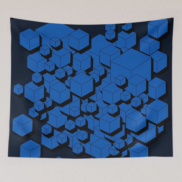 Item preview, 3D Cobalt blue Cubes  designed and sold by Amir Faysal.