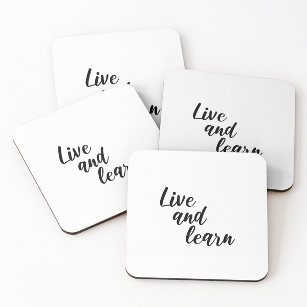 Item preview, Live and learn Inspirational Quote  designed and sold by Qoupy.