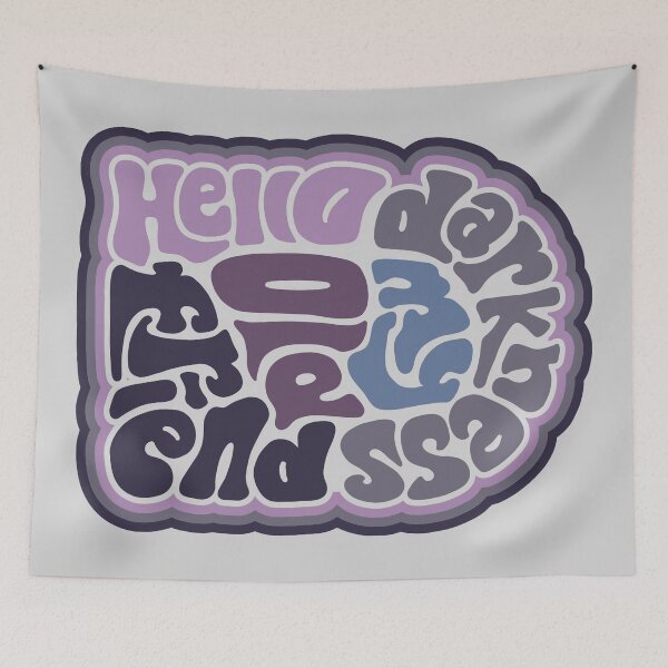 Item preview, Hello Darkness Word Art designed and sold by Unhinged Heather.