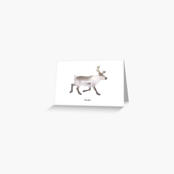 cute cartoon reindeer Greeting Card