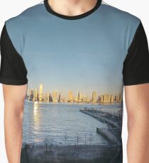 Cityscape, Jersey City, New York, Manhattan, Brooklyn, New York City, architecture, street, building, tree, car,   Graphic T-Shirt
