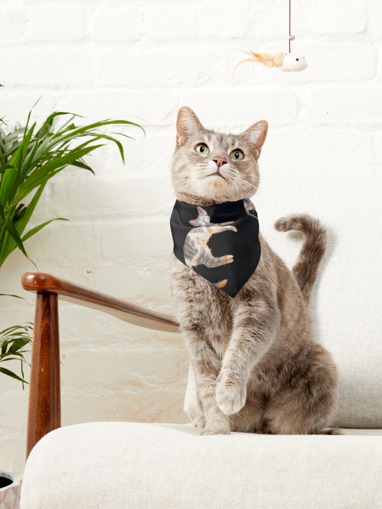 Thumbnail 3 of 6, Pet Bandana, Devon Rex Cat - Gifts for Cat Lovers designed and sold by FelineEmporium.