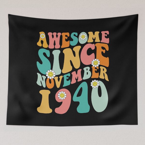 Item preview, Awesome Since November 1940 | Made In 1940 | Retro Groovy Birthday designed and sold by Christina-grich.