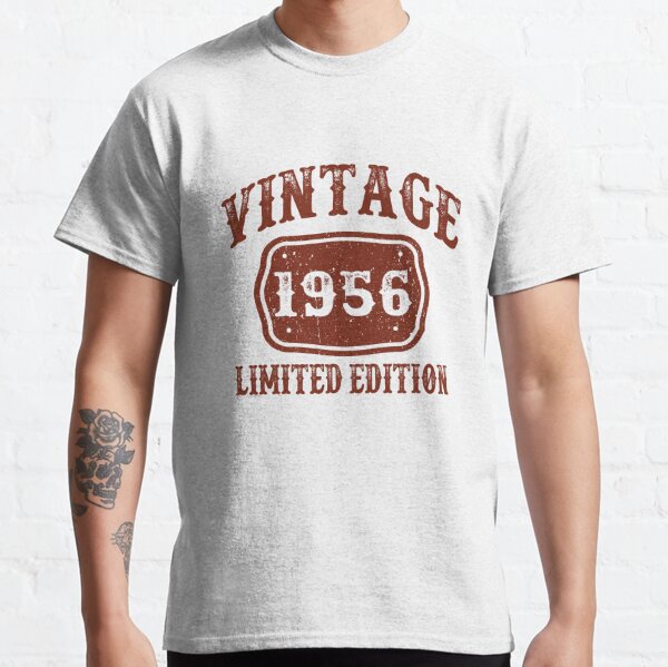 Men's Graphic T-Shirt All Original Parts Aged to Perfection 1956 67th  Birthday Gift 1956 Short Sleeve Vintage Tee 67 Years Novelty Pale Yellow XS