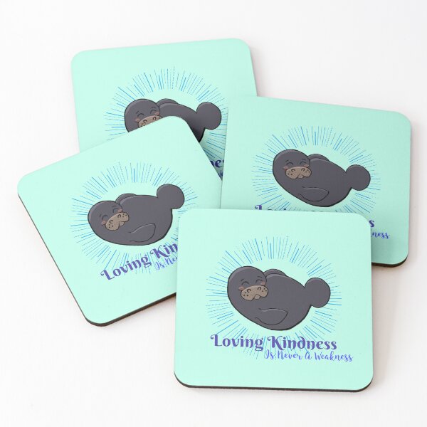 Item preview, “Loving Kindness Is Never A Weakness” Happy Manatee designed and sold by TickleSharkDsg.