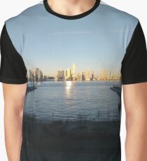 skyline, Jersey City, New York, Manhattan, Brooklyn, New York City, architecture, street, building, tree, car,   Graphic T-Shirt