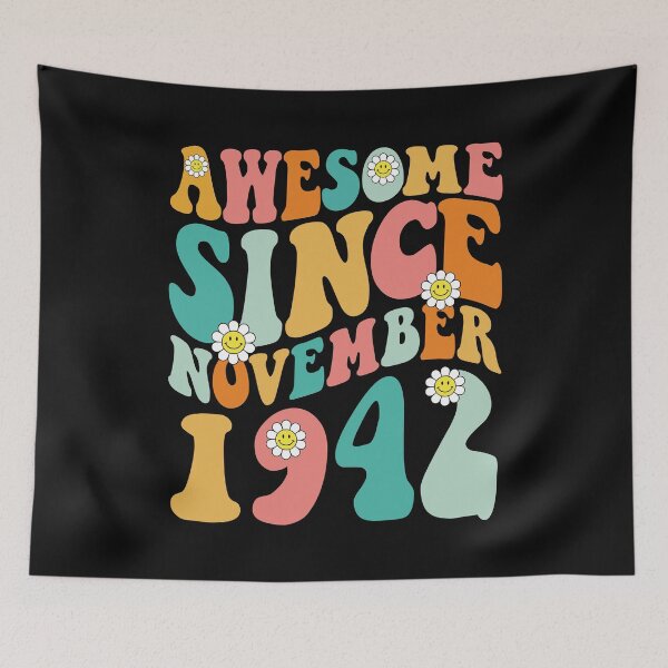Item preview, Awesome Since November 1942 | Made In 1942 | Retro Groovy Birthday designed and sold by Christina-grich.