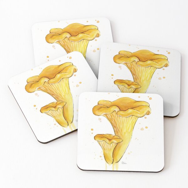 Item preview, Chanterelle Art Watercolor designed and sold by Olga Shvartsur.