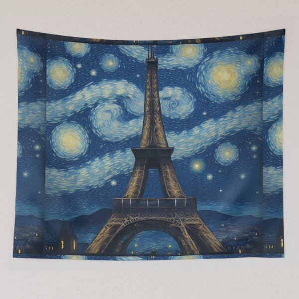 Item preview, Starry Night in Paris Post Impressionism Inspired Art designed and sold by Vangoholic.