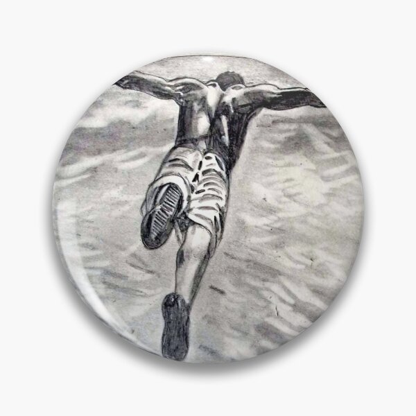 Item preview, Man diving in the sea pencil sketch designed and sold by MubaraksArt.