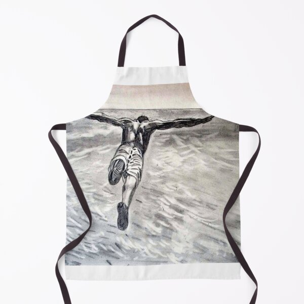Item preview, Man diving in the sea pencil sketch designed and sold by MubaraksArt.