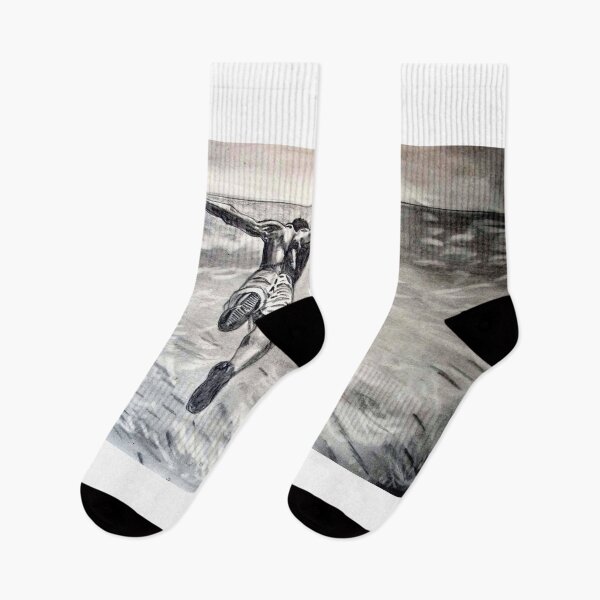 Item preview, Man diving in the sea pencil sketch designed and sold by MubaraksArt.