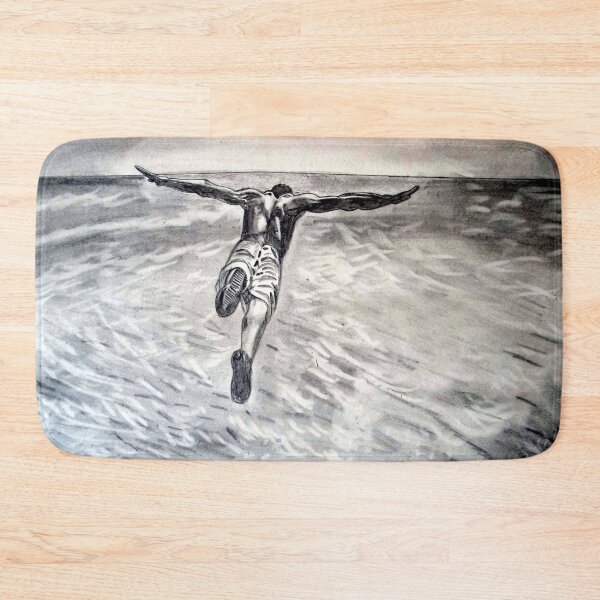 Item preview, Man diving in the sea pencil sketch designed and sold by MubaraksArt.