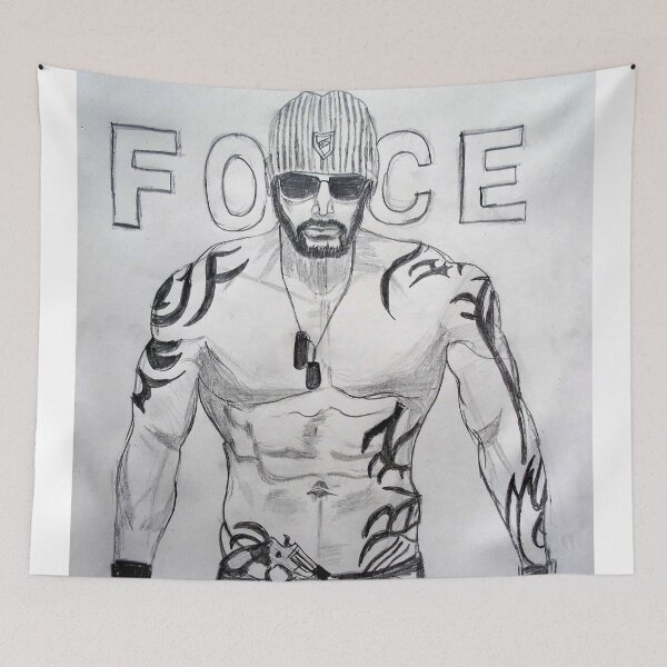Item preview, John Abraham Force movie pencil sketch designed and sold by MubaraksArt.