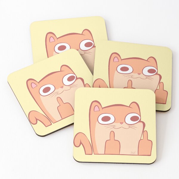 Item preview, Cute Funny Middle Finger Kitty designed and sold by SilentWill94.