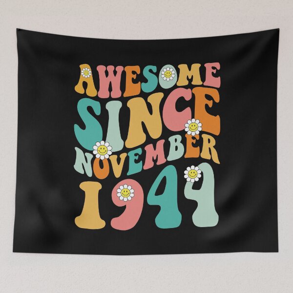 Item preview, Awesome Since November 1944 | Made In 1944 | Retro Groovy Birthday designed and sold by Christina-grich.