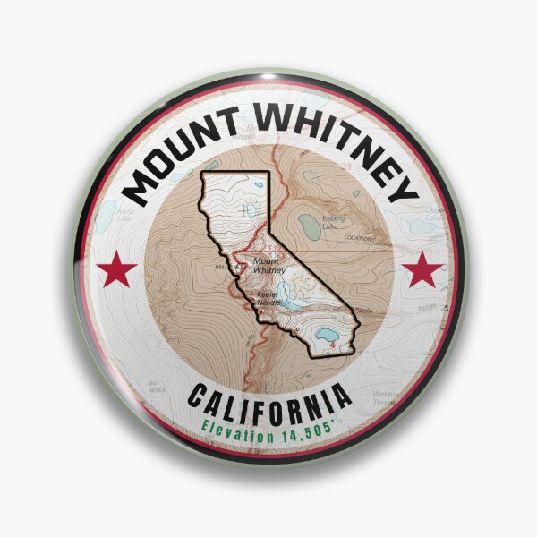 Item preview, California Mountain Map - Whitney designed and sold by Willz Designz.