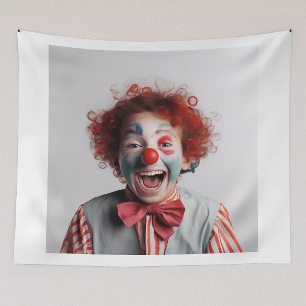 Item preview, funny boy clown laughing designed and sold by DanieWoods.