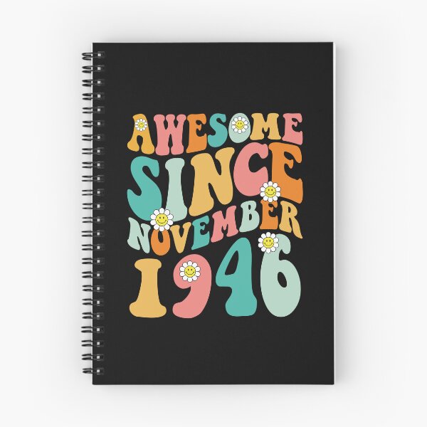 Item preview, Awesome Since November 1946 | Made In 1946 | Retro Groovy Birthday designed and sold by Christina-grich.
