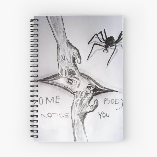 Item preview, Somebody watching you, Girl's face horror pencil sketch designed and sold by MubaraksArt.