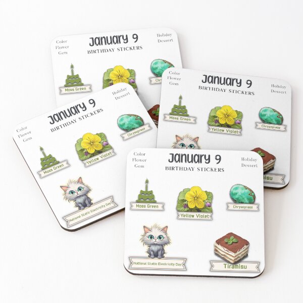 Item preview, January 9 Birthday pack designed and sold by ZenEverAI.