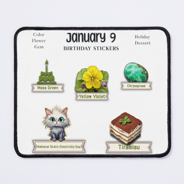 Item preview, January 9 Birthday pack designed and sold by ZenEverAI.