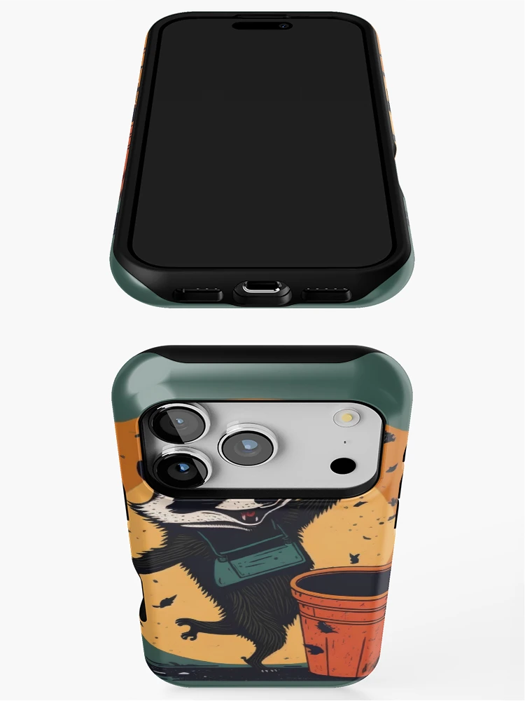 Thumbnail 3 of 4, iPhone Case, Happy Dancing Racoon designed and sold by Rislam.