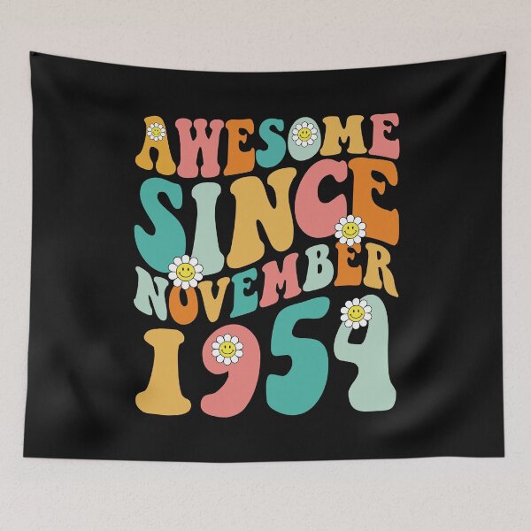 Item preview, Awesome Since November 1954 | Made In 1954 | Retro Groovy Birthday designed and sold by Christina-grich.