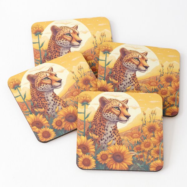 Item preview, Cheetah in Sunflowers designed and sold by Nola Lee Kelsey.