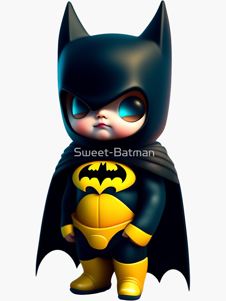 Cute Batman Sticker, Cartoony Batman Wild - Believe Rationally