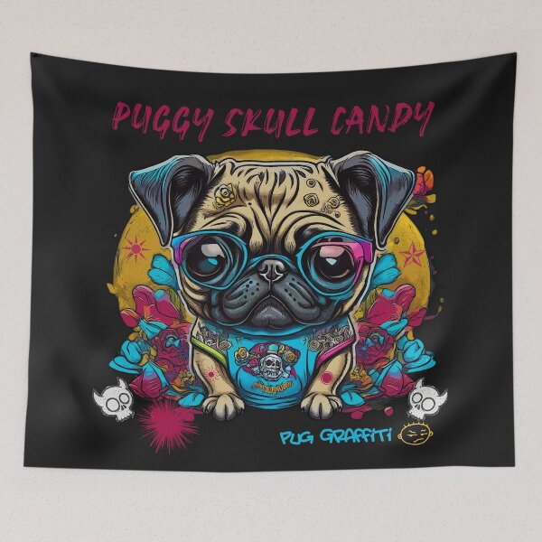 Item preview, Pug Skull Candy 2 designed and sold by RedBluffTraders.