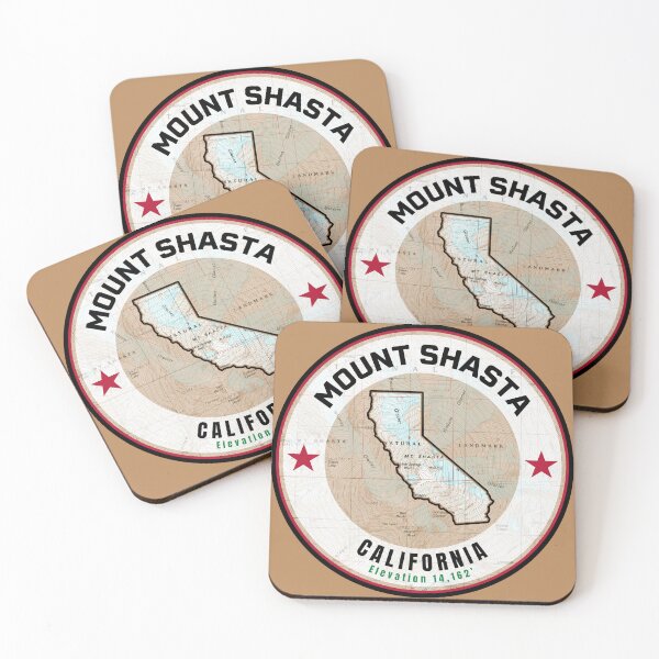Item preview, California Mountain Map - Mount Shasta designed and sold by Willz Designz.