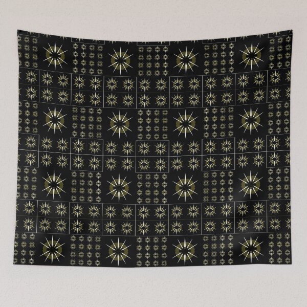 Item preview, Dark Ethnic Stars Motif Pattern designed and sold by DFLC Prints.