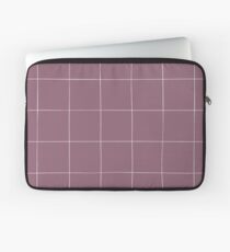 Purple check, square, plaid pattern. Violet bars of different width Laptop Sleeve