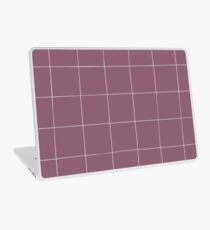 Purple check, square, plaid pattern. Violet bars of different width Laptop Skin