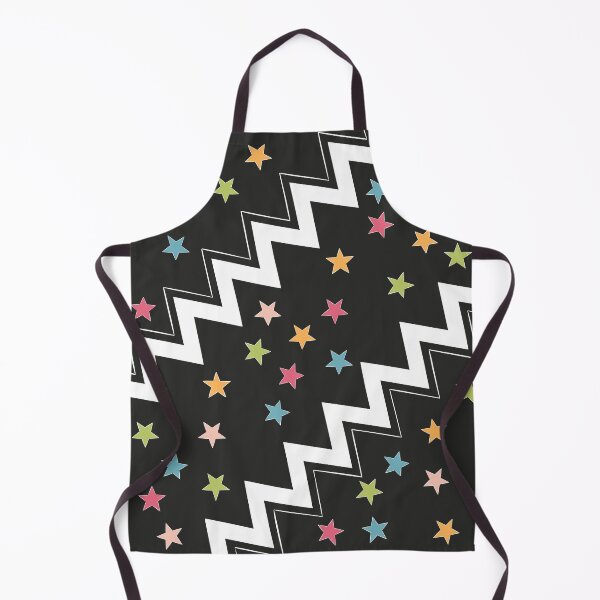 Item preview, Zig zag star pattern in black and white designed and sold by Thalia Roman.