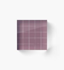 Purple check, square, plaid pattern. Violet bars of different width Acrylic Block