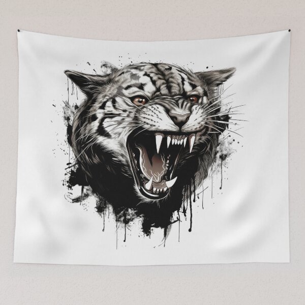 Item preview, Roaring Tiger Close-Up T-Shirt - Wild Animal designed and sold by AIPICCRAFT.