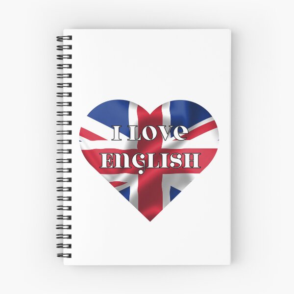 Item preview, i love english, heart with united kingdom flag designed and sold by language-des.