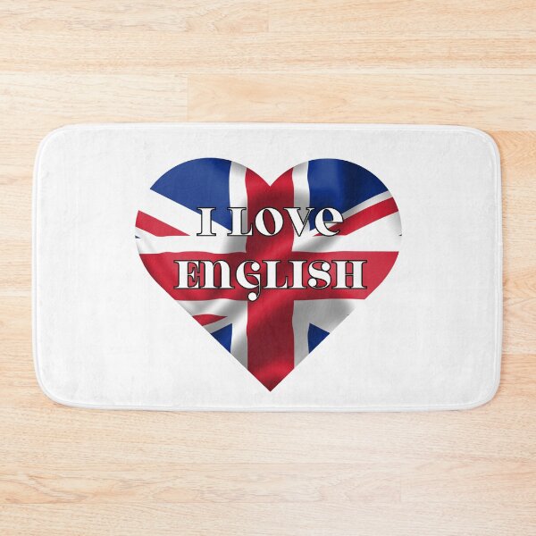 Item preview, i love english, heart with united kingdom flag designed and sold by language-des.