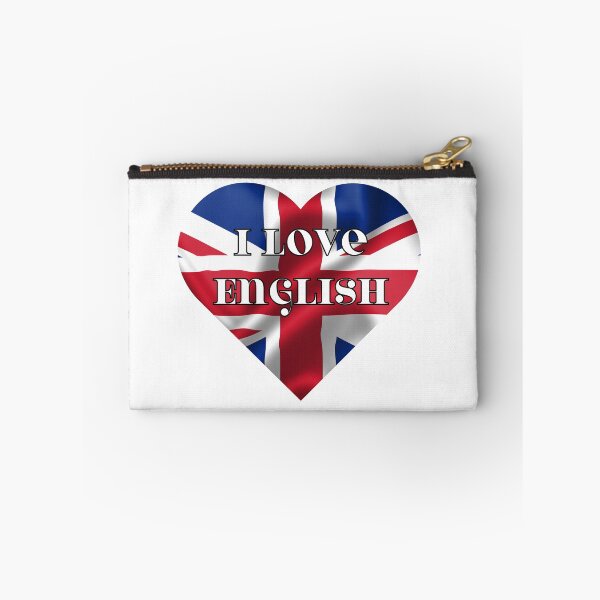 Item preview, i love english, heart with united kingdom flag designed and sold by language-des.