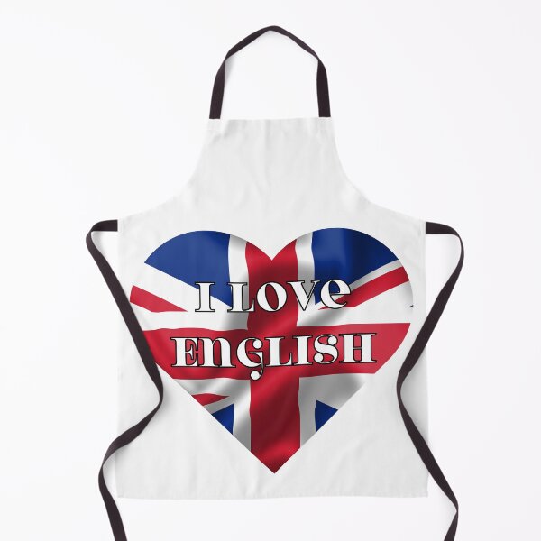 Item preview, i love english, heart with united kingdom flag designed and sold by language-des.