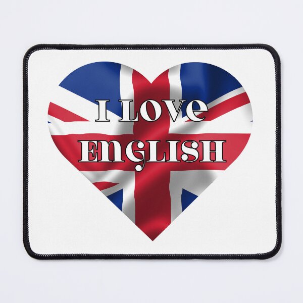 Item preview, i love english, heart with united kingdom flag designed and sold by language-des.