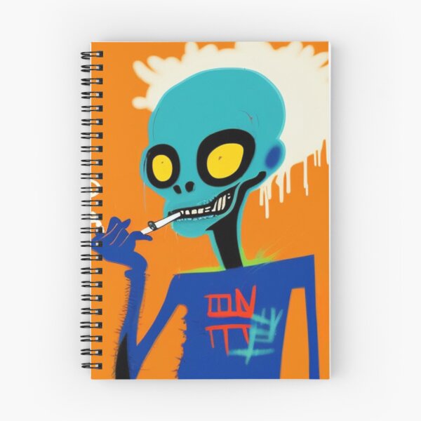 Item preview, NFT Funny Blue Cartoon Alien Smoking Art III designed and sold by itzbart.