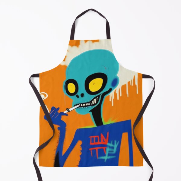 Item preview, NFT Funny Blue Cartoon Alien Smoking Art III designed and sold by itzbart.