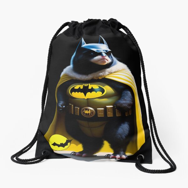 painting of a squonk as batman Drawstring Bag by Sweet-Batman