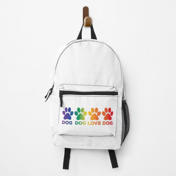 Item preview, Dog Dog Love Dog Rainbow Paw Prints for Dog Lovers (W) designed and sold by PyramidPrintWrx.
