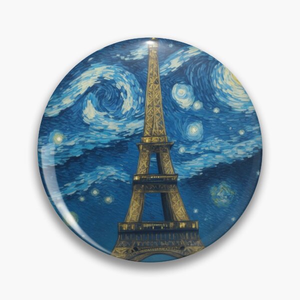 Item preview, Starry night in Paris Van Gogh Starry Night Eiffel Tower designed and sold by Vangoholic.